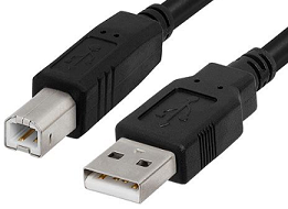 USB 1.0 type B & type A plugs